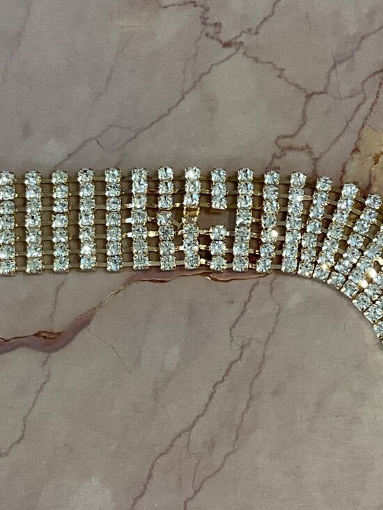 REVOLVE petit moments Showgirl Belt in Gold One Size Fits All Crystals main image 4